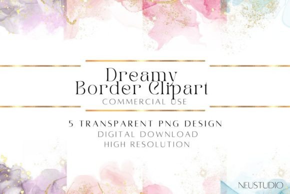 Dreamy Watercolor Borders Bundle for Crafts & Handmade Business Designers