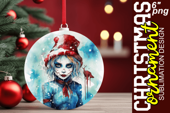 Eerie Christmas Watercolor Rounds for Crafts & Creative Branding