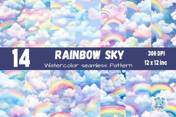 Rainbow Sky Watercolor Pattern: A Designer’s Review for Branding & Creative Projects