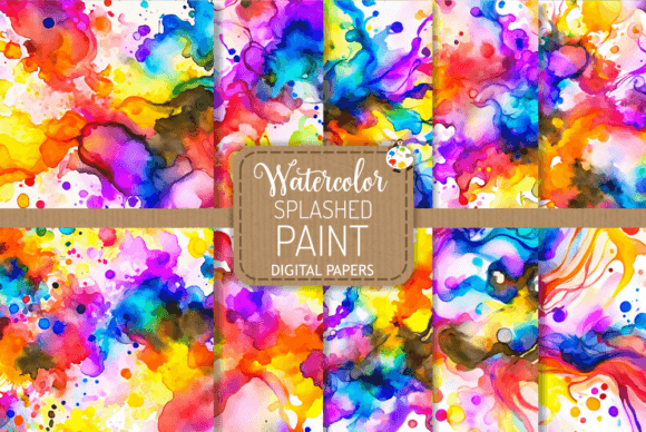 Splashed Paint - Watercolor Textures Bring Artistic Flair to Handmade Goods