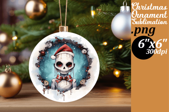 Spooky Xmas Watercolor Ornaments: A Crafty Design Asset for Seasonal Content