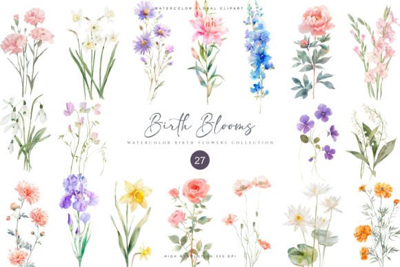 Watercolor Birth Flowers Collection: A Designer’s Take on Real-World Branding & Packaging Use