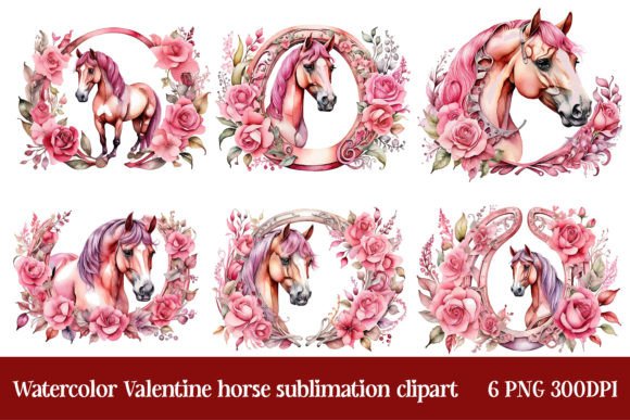 Watercolor Valentine Horse with Flowers Review